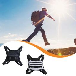 Resistente à água Sports Chest Bag, Pacote de peito dianteiro leve, Saco de colete com suporte de telefone embutido, Armazenamento extra - Image 4