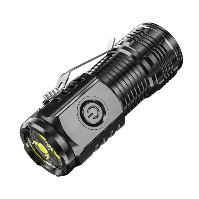 Lanterna LED Portátil de Alto Brilho para Atividades ao Ar Livre com Iluminação Recarregável e Longo Alcance