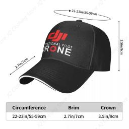Dji profissional piloto drone bonés de beisebol casual legal dji sanduíche boné masculino feminino ajustável pai chapéu ao ar livre - Image 3