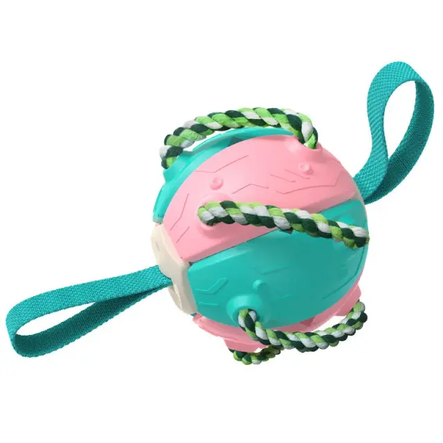 Frisbee Interativo para Cães Four Seasons - Brinquedo de Mastigação e Moagem de Dentes, Bolinha Metamórfica para Diversão ao Ar Livre