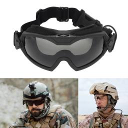 Óculos para esportes ao ar livre com lente transparente, Airsoft Paintball Goggles com Micro Ventilador, Proteção para os olhos resistente a riscos, Óculos de segurança - Image 3