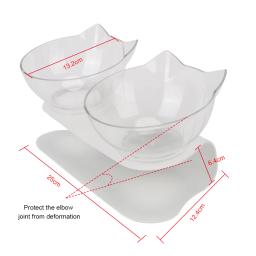 Tigelas de estimação cervical antiderrapante, tigela dupla gato, alimentação do cão, tigela de água, alimentador de alimentos para gatos - Image 6
