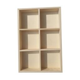 1pc artesanato organizadores e armazenamento caneta titular para mesa pintura vara caixa de pintura vara caixa de pigmento de madeira - Image 2