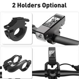 3 em 1 lâmpada de luz da bicicleta com computador tipo-c velocímetro ciclismo led mtb lanterna chifre farol acessórios - Image 6