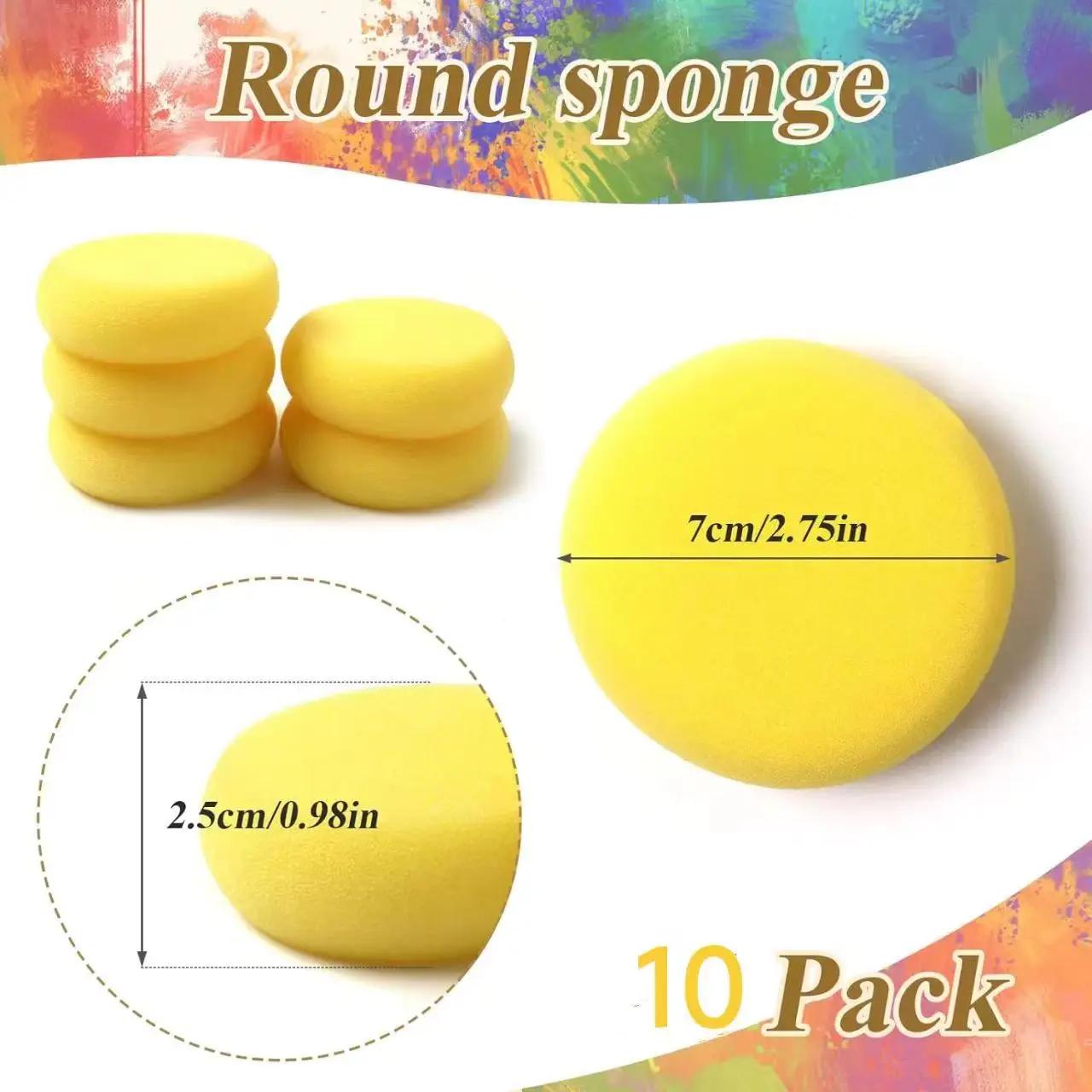Esponja Circular para Pintura, Pottery Clay Sponge, Esponja de aquarela para artesanato, Cerâmica, Circular, 10 pcs, 20pcs - Image 1
