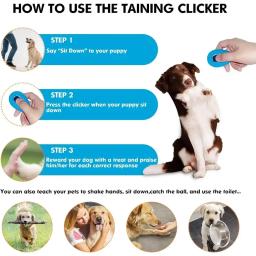 Dog Training Clicker com alça ajustável, leve durável, fácil de usar, gatos, cachorro, pássaros, cavalos, produto pet - Image 3