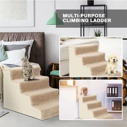 Gatos e cães subir escadas, cães ir para a cama, escadas plásticas convenientes, animais de estimação brincar com escadas, suprimentos para animais de estimação - Image 2