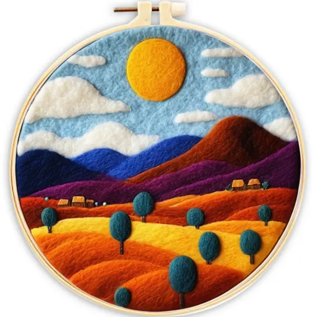 Kit de Pintura Chenistory: Lã Colorida e Ferramentas para Cenários Lunares, o Presente Perfeito para Artistas