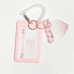 Porta-cartões K-pop com pendente, ecrã fotográfico, cartão postal, estojo protetor, identificação de crédito, cartão bancário, Ins, rosa, azul - Image 6