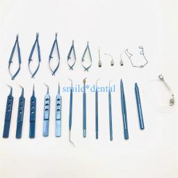Suporte Da Agulha de Titânio oftálmica Cirúrgico de Catarata Set com Bandeja de Esterilização Caixa de Instrumentos de Cirurgia Ocular 21 pçs/set - Image 2
