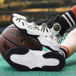 Tênis antiderrapantes de basquete masculino, amortecimento, fitness, treinamento, pipoca, sola de borracha, esportivo, casual, 2024 - Image 5