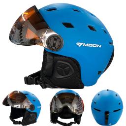 LUA-capacete de esqui com óculos integralmente moldados, PC e EPS, alta qualidade, esportes ao ar livre, esqui snowboard e skate - Image 6