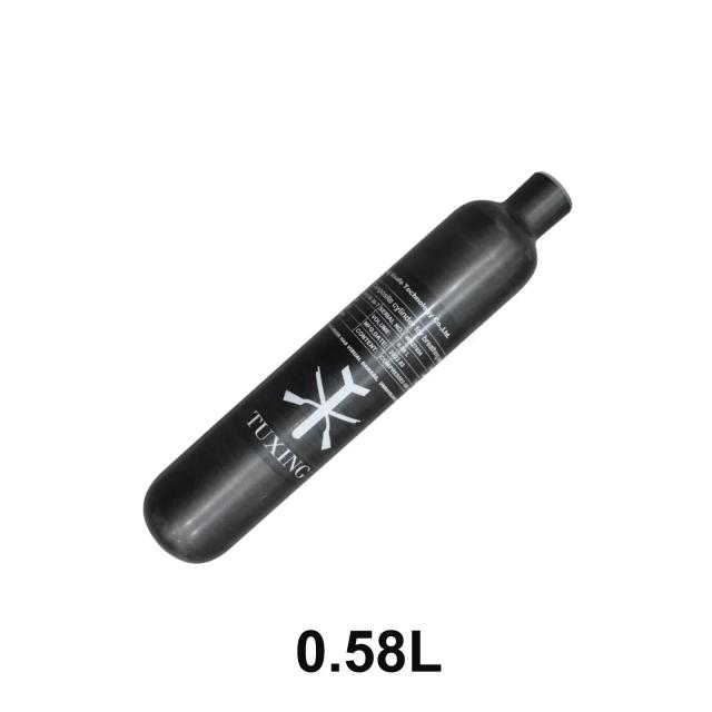 TUXING 4500Psi 300Bar 0.58L 580cc Cilindro de fibra de carbono HPA Tanque de ar Cilindro de alta pressão Tanque de mergulho M18 * 1.5