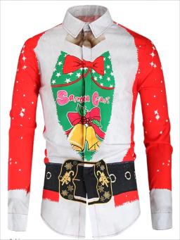 2024 nova moda terno camisa natal masculino músculo árvore de natal engraçado padrão hd macio e confortável masculino tamanho grande - Image 3