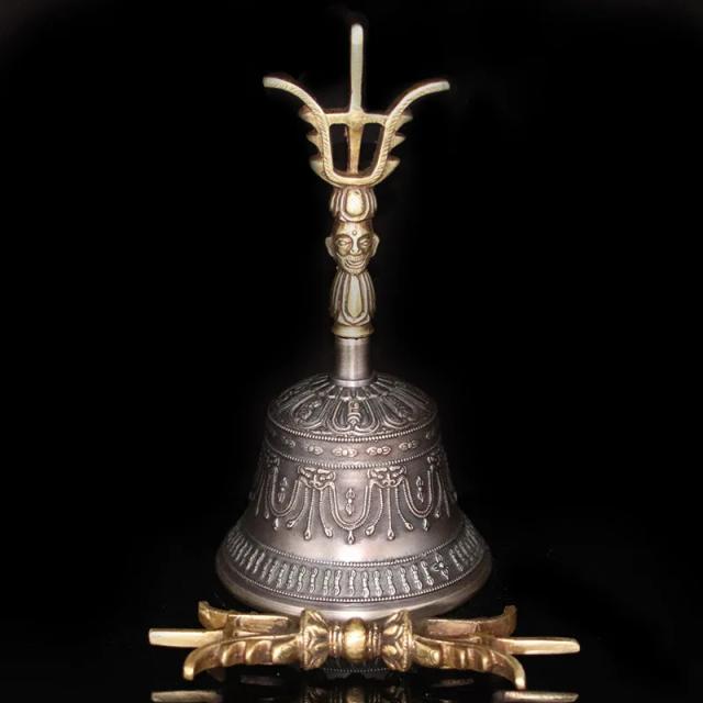 Sinos de Bronze Artesanais do Nepal: Instrumentos Budistas Vintage para Meditação e Yoga