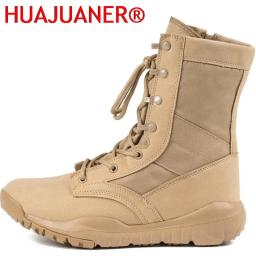 Homens e mulheres Desert Combat Ankle Boots, exército, respirável, tático, airsoft, paintball, zíper lateral, verão - Image 3