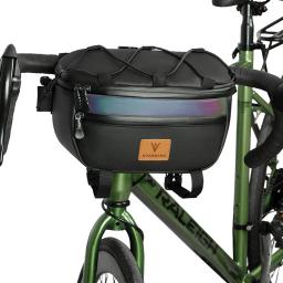 Portátil Multifuncional Bicicleta Guiador Bag, Quadro Pannier, Bolsa de Ombro, Acessórios Da Bicicleta, 3L, Reflexivo, Universal - Image 2