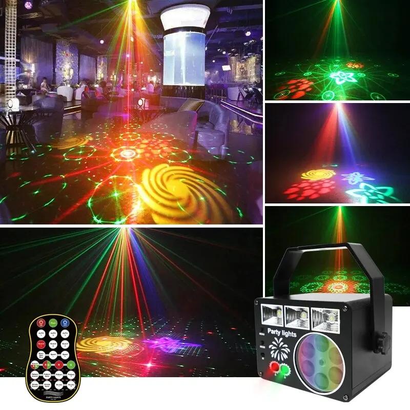 Honeycomb 3 em 1 Padrão Party Lights, USB Luzes do Palco, Som Ativado Strobe Light, Controle Remoto, Disco Decoração, Aniversário - Image 1