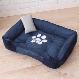 Sofá-cama de lã macia para animal de estimação, Cama quente para cães pequenos e grandes, Fundo impermeável, plus size, gato, outono, inverno - Image 3