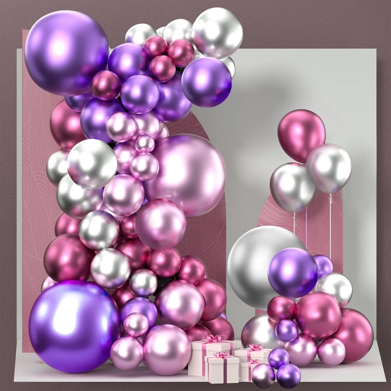 Kit de guirlanda de balão com tons azuis, 110 peças, pacote de tamanhos diferentes para guirlanda ou arco de balão como decorações de festa de aniversário - Image 1