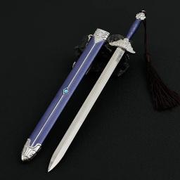 Xianjia-Brinquedo Modelo de Arma Antiga, Arma Artesanal, Brinquedo Artesanal, Periférico, Todo Metal, Sem Poeira, Espada com Bainha, Cinema e Televisão, 22cm - Image 2