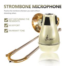 Trombone mudo tuba chifre francês acessórios instrumento musical trompeteordina para prática de som alto - Image 4