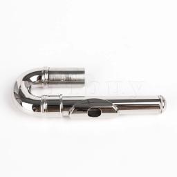 Yibuy 15.3cm flauta cabeça curvada conjunta peças de reparo niquelado - Image 4