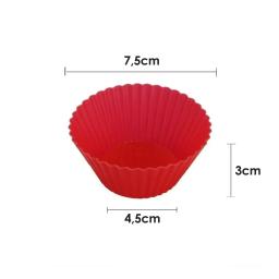 Formas Silicone Mini Cupcake Bolo Muffin Assadeira Kit Com 12 Unidades - Image 6