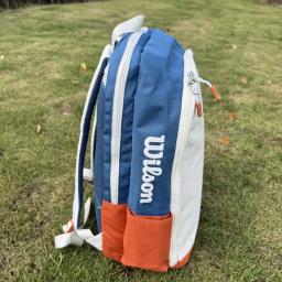 Wilson 2024 Team Roland Garros Mochila Francesa Aberta Multifuncional Grande Capacidade Laranja Azul Cinza Bolsa de Tênis de Ombro Duplo - Image 6