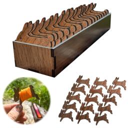 Bobinas de madeira animais criativos Carretéis de linha vazios para fio fio fio fitas carretel, acessórios de costura, ferramentas para artesanato de madeira DIY - Image 2