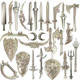 Medieval Militar Soldado Figura Arma Kit, Blocos de Construção Acessórios, Espada, Java, Arco, Flecha, Tridente, Martelo, Ax, Presentes Toy, K049 - Image 3