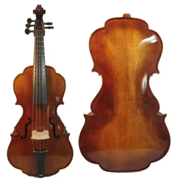 Viola de 5 Cordas com Trastes Embutidos de 18 Polegadas e Som Profundo e Rico com Costelas Grossas - Modelo #13019