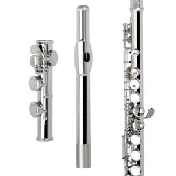 Slade 16 buracos abertos fechados c chave profissional flauta transversal instrumento musical de concerto com caixa pano de limpeza luvas vara - Image 5
