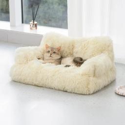 Mewoofun-Sofá-cama lavável para gatos e cães pequenos, cama de dormir cachorro, sofá de gato, camas internas - Image 1