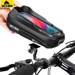 SELVAGEM MAN-Rainproof Hard Shell Bike Bag, Caso Titular do telefone da bicicleta, Touch Screen, Ciclismo Bag, MTB Acessórios, 6.7 Polegada - Image 1