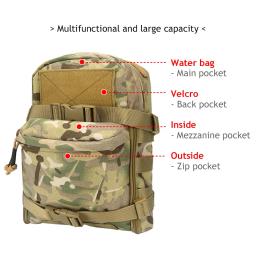 Sacos de água esporte ao ar livre tático, Mini saco de hidratação, mochila tática, bolsa de assalto de caça, 1000D - Image 6