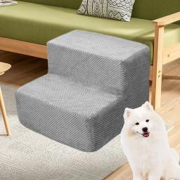 Rampa removível antiderrapante ao ar livre para animais de estimação, Escadas 3-Steps para cães pequenos e gatos, Cama e escada do sofá, Pet Shop - Image 2