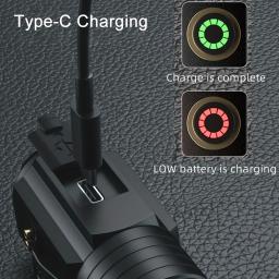 Lanterna de acampamento, lanterna de LED de alta potência, tipo C, USB recarregável, lanterna de bolso portátil - Image 5