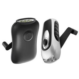 Manivela lanterna auto carregamento para acampamento 3 led prevenção de desastres brilhante led iluminação de acampamento à prova dwaterproof água - Image 1