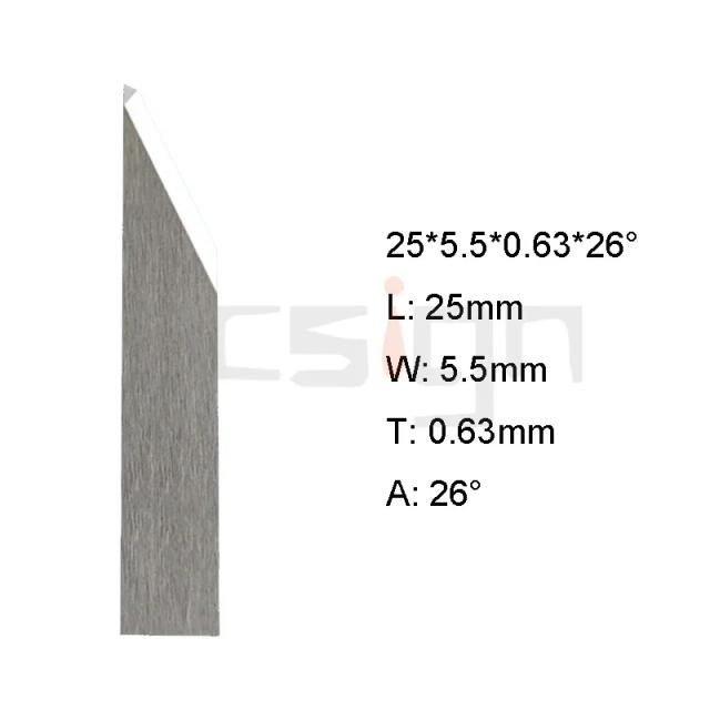Conjunto de 5 Lâminas de Corte de Carboneto de Tungstênio para CNC: Rui Zhou, AOL, Iecho, Zund, Saludos, Aoke e Jwei