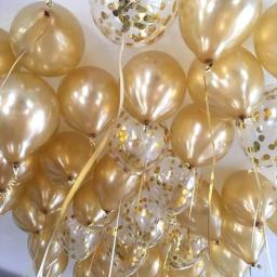 Conjunto de balões de confete dourado, 20 peças, metálico, cromado, festa de aniversário, casamento, decoração, aniversário, chá de bebê - Image 2