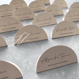 Cartão de lugar com nomes de convidados, estilo minimalista, cartões de lugar de casamento personalizados, decoração de casamento, nude rosa/branco - Image 6