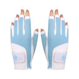 TTYGJ-Luvas de golfe de silicone impresso feminino, antiderrapante, dedo de orvalho, tela tocável respirável, mãos esquerda e direita - Image 2