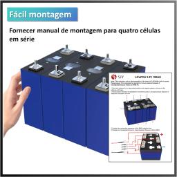 Frete grátis célula prismática SJY 3,2 V 280 Ah LiFePO4 do Brasil, bateria de lítio de 280 Ah para sistema de armazenamento de energia solar faça você mesmo de 24 V e 48 V, isenta de impostos - Image 6