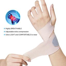 Pulseiras Esportivas Ajustáveis para Ginásio, Suporte de Pulso, Protetor Carpal, Envoltório de Lesão Respirável, Band Strap, Segurança, 1Pc - Image 2