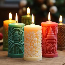 3D Árvore De Natal Silicone Mold, DIY Vela Fazendo Kit, Sabão Artesanal, Ferramentas De Cozimento De Resina De Gesso, Presentes De Férias - Image 1
