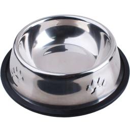 6 tamanho de aço inoxidável tigela do cão para o prato de água tigela de comida do cão pet filhote de cachorro gato pet tigela alimentador de alimentação bacia de água do cão para cães gatos - Image 2