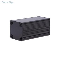 Preto Alumínio Gabinete Caso para Unidades de Alimentação, DIY, Extrudado Caixa Projeto Eletrônico, 50x25x25mm - Image 1