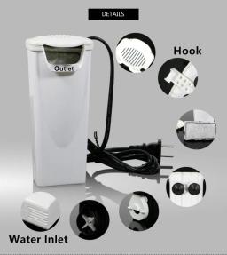 3w 200l/h cachoeira aquário bomba de filtro tartaruga tanque de peixes baixo nível de água filtro bomba de oxigênio peixe tartaruga réptil fonte 110-240v - Image 6
