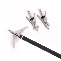 5 unidades/pacote parafusos de tiro com arco de caça flecha broadheads 2 lâminas 100 grão 2.3 "pontas de seta de corte acessórios de tiro ponta de flecha - Image 5